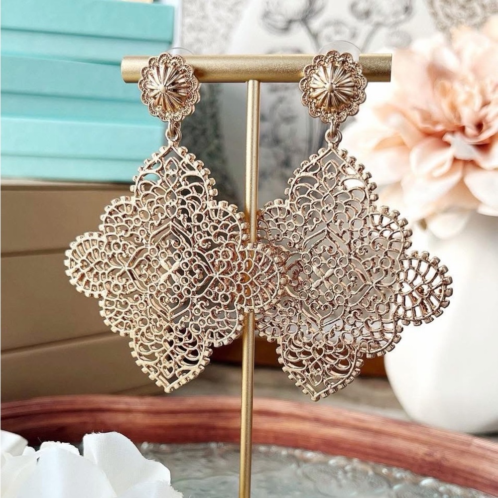 Park Lane Coralie Gold Filigree Earrings